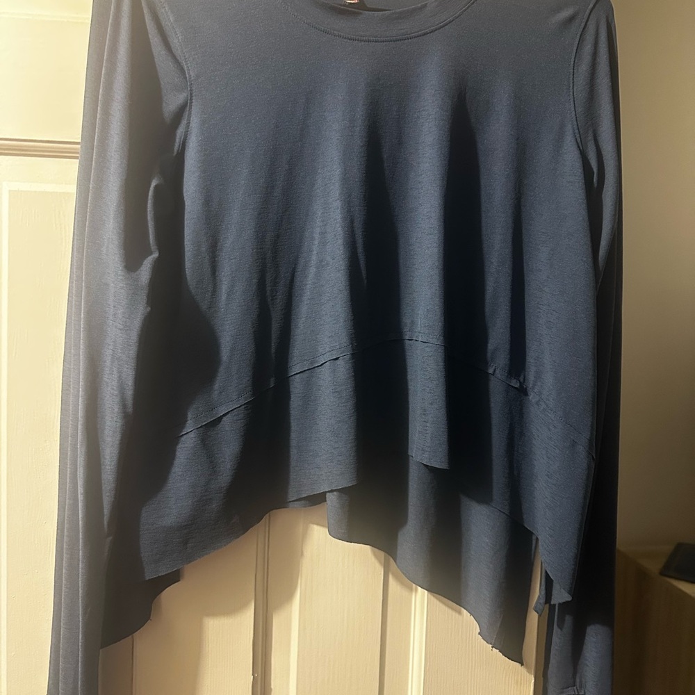 Free People Movement Tempo Long Sleeved Tee in midnight navy